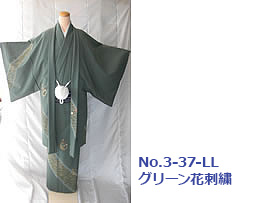 3-37-LL-グリーン花刺繍